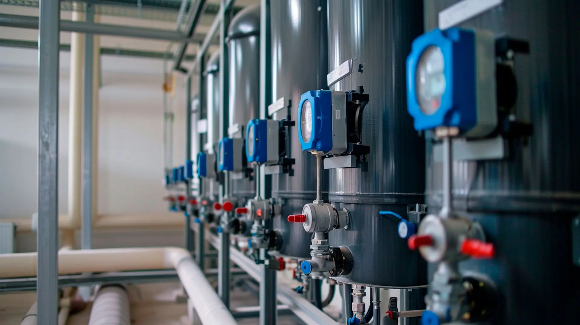 Industrial valve manifold and flow meters